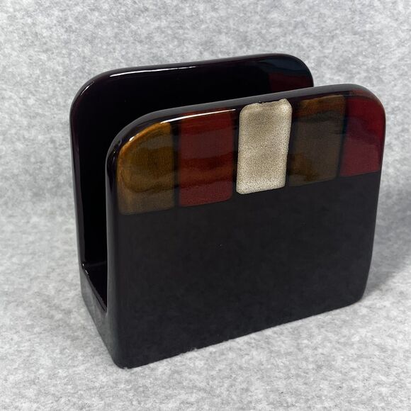 Pfaltzgraff Everyday Taos Napkin Holder Ceramic Southwest Colors Kitchen Decor‎ - Picture 1 of 10